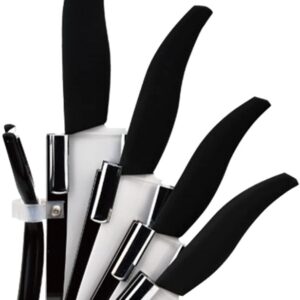 Set coltelli con ceppo 6 pezzi Gusto casa acciaio rivestito nero