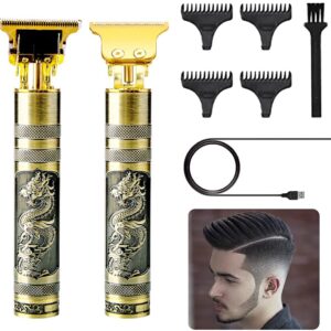 Tagliacapelli dragone Professionale Ricarica USB T-Outliner Uomo Barbiere Barba Elettrica Trimmer e Precisione Impermeabile con 4 Pettini