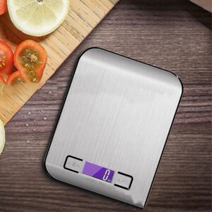 Bilancia da cucina digitale Portata max 5 kg Argento