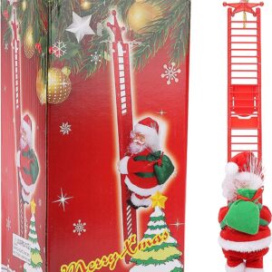 Giocattolo elettrico scala  di babbo natale ornamento per albero di natale decorazione natalizia