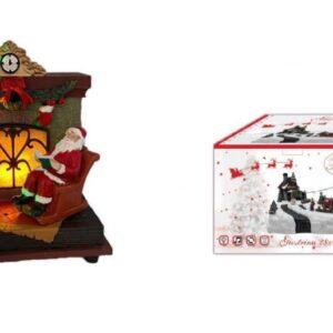 Giostrina natalizia con albero e babbo natale 16x11x18cm 361029