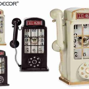 Orologio decorativo Cabina telefonica stile retrò 28 cm motivo retrò e decorazioni per la casa