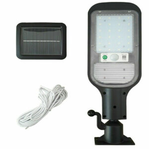 Faro Lampione Stradale Pannello Solare Sensore Di Movimento 24 Led 120w