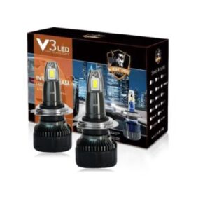 Led auto lampade fari coppia h1 modello v3 moto lampadine 55w luce bianca 6000k