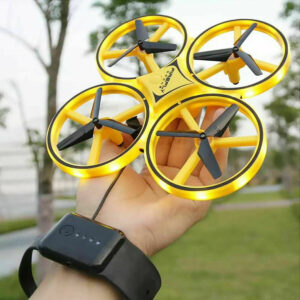 Drone quadicottero con led controllo remoto sensori di movimento con bracciale