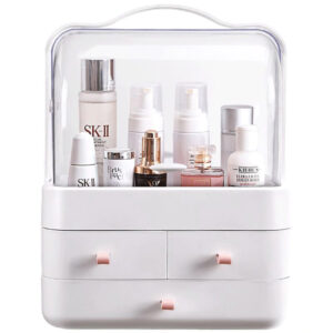 Organizer Box Cosmetici 3 Cassetti Maniglia Antipolvere Espositore Makeup LD-288