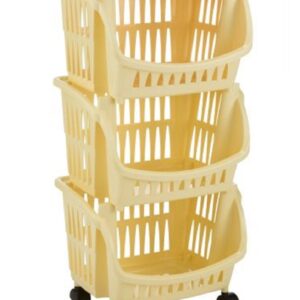 Carrello 3 Pezzi Con Ruote e Vassoio per cucina camera