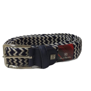 Renato Balestra Container box Collection 969-35 Cintura elastica intrecciata Blu Bianco
