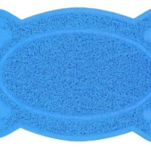 Tappetino antiscivolo animali igienico lettiera cane gatti 25,5 x 39,5 forma osso Blu