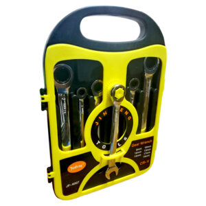 Jinfeng Kit Set Chiavi a Cricchetto 7 misure in acciaio con finitura lucida Gear Wrench