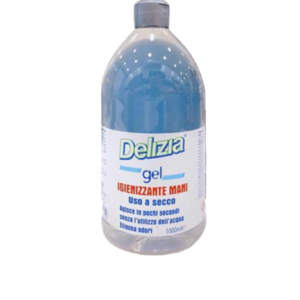 1L  gel Igienizzante Mani 70% Alcool Flacone Delizia