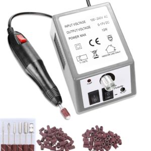 Fresa professionale per manicure e pedicure nail 20000 giri con 100 cilindri abrasivi in omaggio F-816
