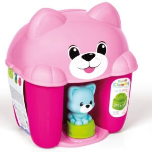 Clementoni Soft Clemmy Mattoncini Morbidi Clemmy Secchiello Cat e Kitty 7 Pz Rosa