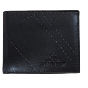 Egon Furstenberg PF 515-9 Portafoglio uomo in pelle portamonete carte credito Nero