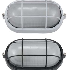 Plafoniera ovale da esterno con griglia LED 20w Con Oblò IP65 Applique a parete
