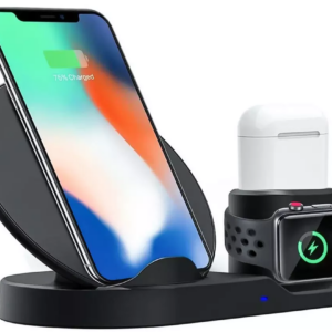 Caricatore Wireless 3 in 1 Caricabatterie Senza Fili Ricarica Rapida Wireless