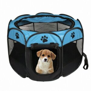 Pet Portatile Pieghevole per casa campeggio per animale domestico Esercizio 8 Pannelli Kennel 80 x 80 cm