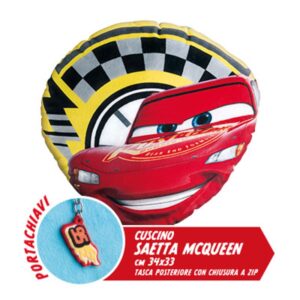 Cuscino Rotondo porta tablet smartphone di sicurezza 10 pollici Cars 3 Saetta McQuee 35 cm