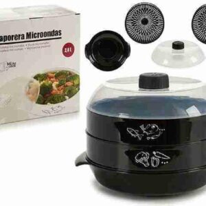 Vaporiera a due piani per uso in microonde cucina al vapore