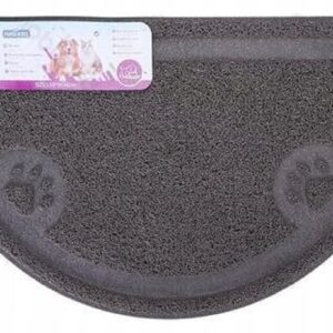 Tappetino cibo per cani impermeabile Tappetino per alimentazione per animali domestici 36 x 59 cm Nero