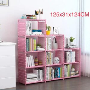 Scaffale Organizer multiuso in plastica ABS pieghevole portatile con 9 ripiani per libri