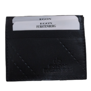 Egon Furstenberg PF 515-26 Portafoglio uomo in pelle portamonete carte credito Nero