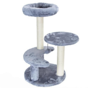 Albero Tiragraffi per Gatti-  Cuccia Graffiatoio gatto design a mezzaluna  65x40m grigio