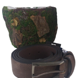 Renato Balestra cintura uomo in pelle casual 827/35 Testa di Moro con cofanetto cesto nature