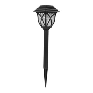 Set 6 luci solari grandi per esterni impermeabili luci alimentate al sole luci per vialetti da giardino in vetro nero in acciaio inossidabile 20 lumens