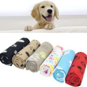 Coperta per Animali Domestici con Stampa a Zampa per Cane o Gatto Finitura Morbida Coperta Invernale 90 x 120