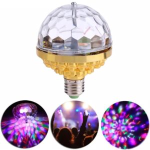 Lampada a led  da palcoscenico con luce a sfera magica rotante colorata per feste in casa