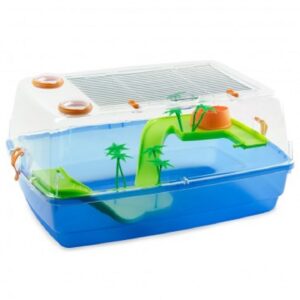 Tartarughiera terrario per rettili Trasparente 38 x 31 x 31 cm in plastica con area riposo