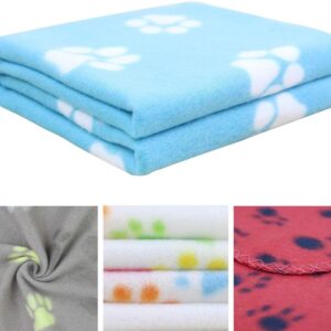 Coperta per Animali Domestici con Stampa a Zampa per Cane o Gatto Finitura Morbida Coperta Invernale 75 x 90
