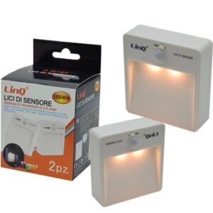 2Pz Luce Notte LED a batteria con Sensore di Movimento, 3 Modalità Illuminazione