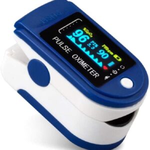 Pulsossimetro da Dito, Saturimetro Dito Portatile, con Allarme SPO2 Display OLED Ossimetro di Sangue per Domestico, Fitness e Sport estremi