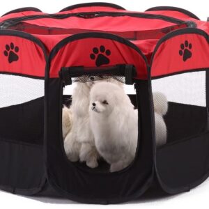 Pet Portatile Pieghevole per casa campeggio per animale domestico Esercizio 8 Pannelli Kennel 75 x 75 cm