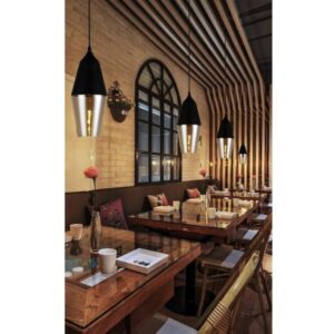 Lampadario Soffitto Vetro Ambrato Lampada a Sospensione Design Moderno Industriale E27 Pendente A36-05