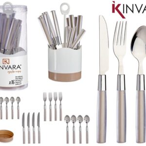 Set di Posate Marrone Acciaio inossidabile 16 Pezzi Kinvara