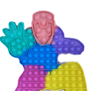 Push Pop Bubble , Giocattolo  Antistress color arcobaleno iron man