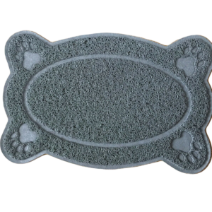 Tappetino antiscivolo animali igienico lettiera cane gatti 25,5 x 39,5 forma osso Grigio