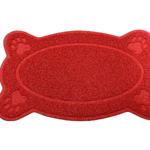 Tappetino antiscivolo animali igienico lettiera cane gatti 25,5 x 39,5 forma osso Rosso