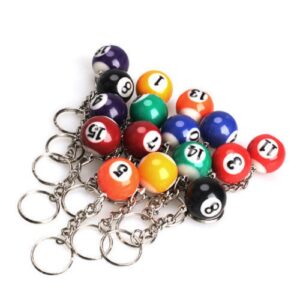 set 16 portachiavi palla pallina numerate biliardo porta chiave