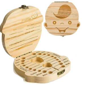 Porta dentini cofanetto in legno scatola regalo ricordi bimbo dentini da latte
