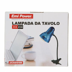 Lampada da scrivania 25w con attacco E14  corpo semitrasparente