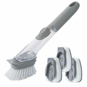 Spazzola Lavapiatti 3 in1 Con Serbatoio ed  erogatore di  Sapone  per Pulizia  di Casa e Cucina