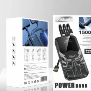 Power Bank 15000Mah Caricabatterie Esterno Portatile A Ricarica Rapida Q-CD777