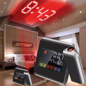 Orologio Sveglia, Lampada Multifunzione, Display LCD, Calendario, Temperatura