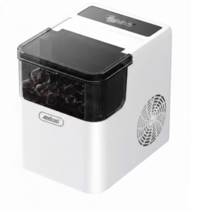 Macchina per Ghiaccio Compatta 12kg/24h con Serbatoio 1,4L, Cestello e Paletta, Ciclo Rapido e Autopulente