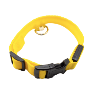 Collare Regolabile per animali domestici Con LED ricaricabili con USB Giallo