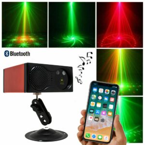 Proiettore luci di natale laser rosso verde con bluetooth per disco musica